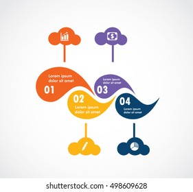 Curve liquid banner option of infographics business elements for company template set.
