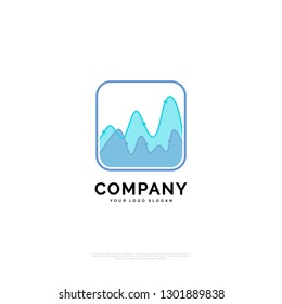 Curve Marketing logo design template. creative sign. Universal vector icon. - Vector