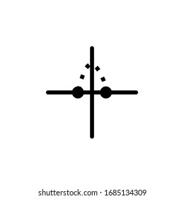curve and mathematics icon. Perfect for application, web, logo, game and presentation template. icon design line style
