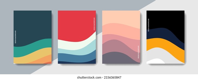 Curve minimalist lines shape and colorful