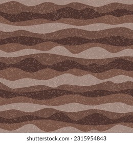 Curve multicolor wave stripes vector seamless pattern. Colorful horizontal stripe surges design. Fluid ripple fabric print. Foam overlapping texture. Surge wave flow repeat swatch. Funky geometry.