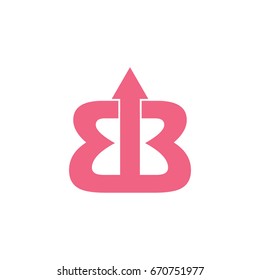 curve object with arrow design logo vector