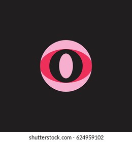 curve object and circle design logo vector