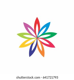 curve object in circle design logo 