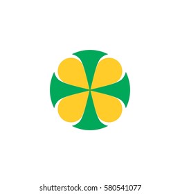 curve objects in cross design logo vector