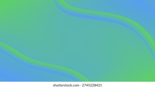 Curve on Blue Green Gradient abstract and blur background Copy Space