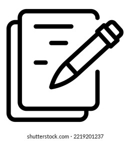 Curve paint pen icon outline vector. Digital stylus. Computer design