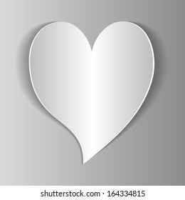 curve paper heart