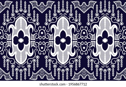 Curve pattern flowing along the line, Fabric pattern, Textile style EP.16.Design for background, carpet, wallpaper, clothing, wrapping, Batik, fabric, Vector.