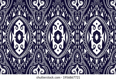 Curve pattern flowing along the line, Fabric pattern, Textile style EP.17.Design for background, carpet, wallpaper, clothing, wrapping, Batik, fabric, Vector.