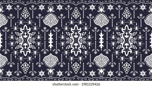 Curve pattern flowing along the line, Fabric pattern, Textile style EP.23.Design for background, carpet, wallpaper, clothing, wrapping, Batik, fabric, Vector.