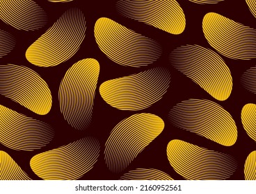 patrón de curva de colores vibrantes sin fisuras, arte textil hawaii, imagen y fondo de la línea de dibujo a mano, arte de moda para impresión de tela, Scarf, Shawl, Carpet, Kerchief, Handkerhead