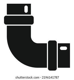 Curve pipe icon simple vector. Service drain. Pump sink