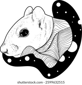 The curve of polkadots and squirrel