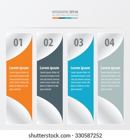 curve presentation style Orange , blue, gray color