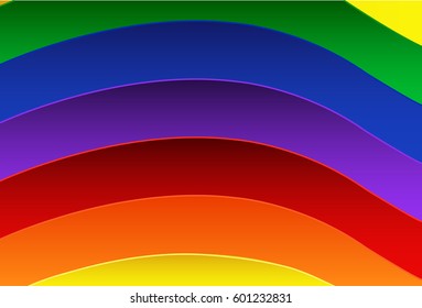 A curve rainbow strips 