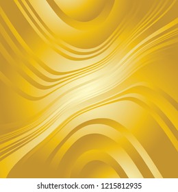 Curve Random Chaotic Lines Abstract Geometric Pattern Texture, Modern, Contemporary Art Illustration with Gold Striped Lines, Wavy, Curving Distortion Effect, Bending, Warped Lines