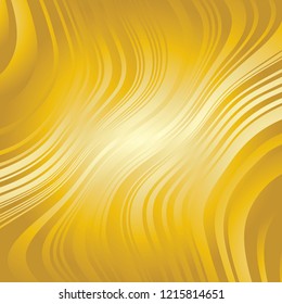 Curve Random Chaotic Lines Abstract Geometric Pattern Texture, Modern, Contemporary Art Illustration with Gold Striped Lines, Wavy, Curving Distortion Effect, Bending, Warped Lines