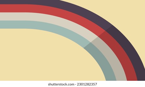 Curve Retro 70s background vector. Waves, swirl, rough vector texture vector illustration template