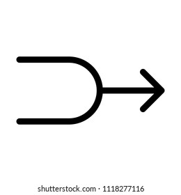 Curve with Right Arrow