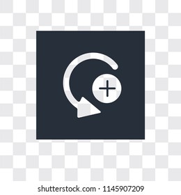 Curve Right Arrow vector icon isolated on transparent background, Curve Right Arrow logo concept