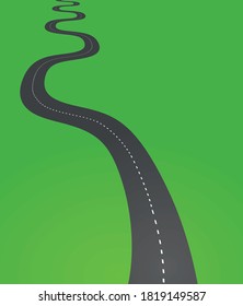 Fondo de la carretera de curvas. ilustración vectorial