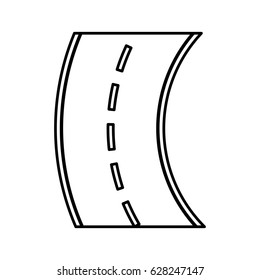 curve road isolated icon