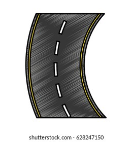 curve road isolated icon