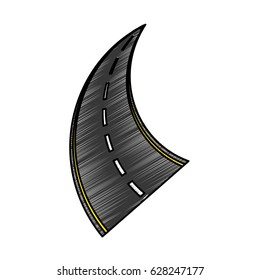 curve road isolated icon