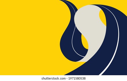 Curve road vector illustration on white background.