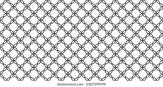 Curve and round floral brick pattern. Arabesque tile pattern. Digital wallpaper idea.