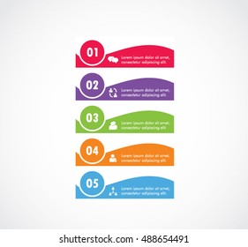 Curve round of infographics business elements for business presentation strategy.