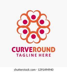 Curve round logo design