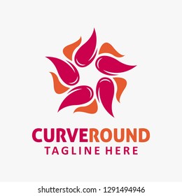 Curve round logo design