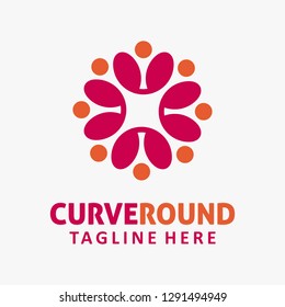 Curve round logo design