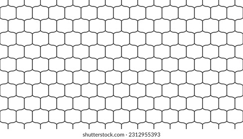 Curve and rounded tiles pattern. Arabesque glazed ceramic interlocking paver bricks. Digital ramadan backdrop textiles.