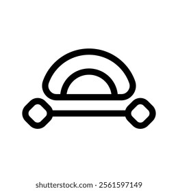 Curve Ruler Icon Vector Symbol Design Illustration