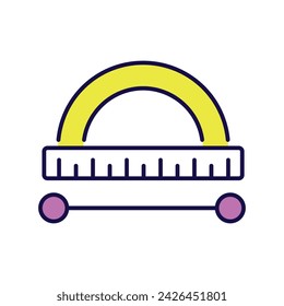 icono de regla de curva con fondo blanco vector ilustración de stock