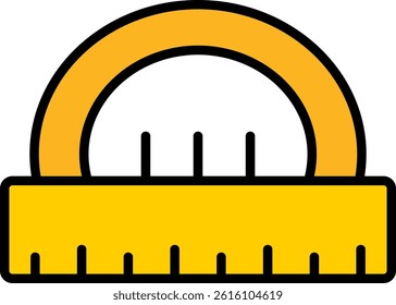Curve Ruler Line Filled Vector Icon Design