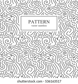 Curve seamless pattern in memphis style.Pop art, retro fashion 80-90s.