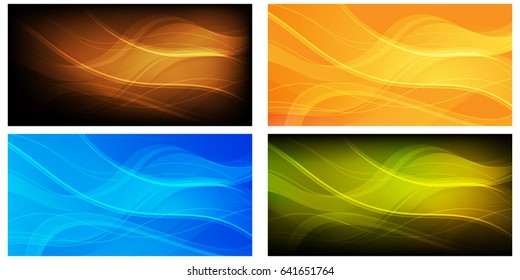 curve set abstract background. available four different colors. collection background. Eps 10