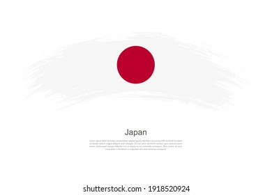 Curve style brush painted grunge flag of Japan country in artistic style