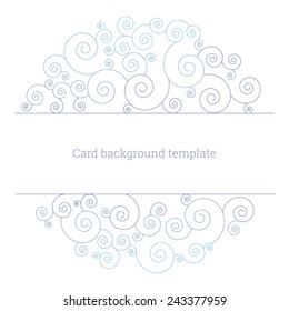 Curve swirl elements invitation card background