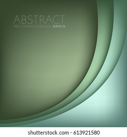 Curve vector background green premium colour with space for text and message design