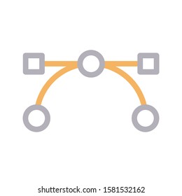 curve vector color line icon 
