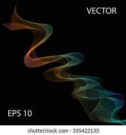 Curve vector color wave abstract background for banner