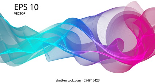Curve vector color wave abstract background for banner
