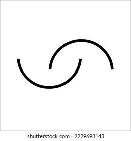 curve vector logo design symbol