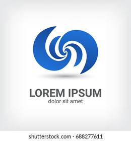 curve vector logo design template, wave icon, spiral sign, twist symbol, vector illustration