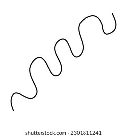 curve, water wave, underscore line, hand drawn for element decor